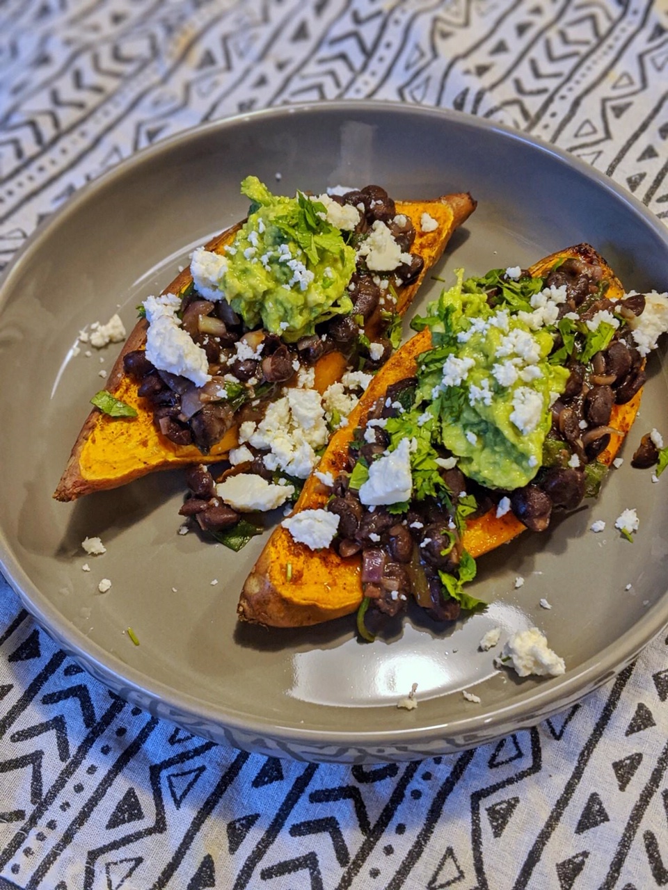 Image for Black Bean & Spinach Stuffed Sweet Potato