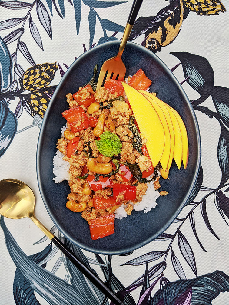 Image for Thai Basil Chicken with Cashews & Mango